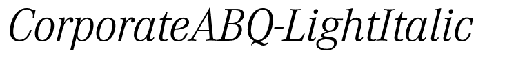 CorporateABQ-LightItalic