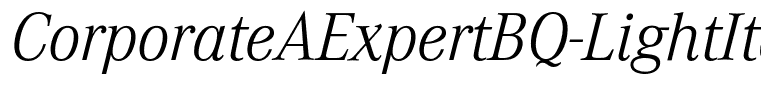 CorporateAExpertBQ-LightItalicOsF