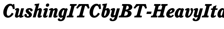 CushingITCbyBT-HeavyItalic