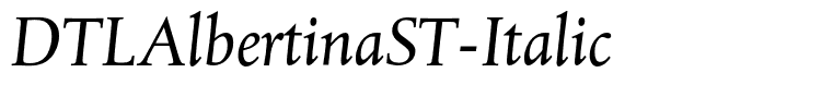 DTLAlbertinaST-Italic