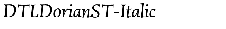 DTLDorianST-Italic