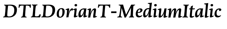 DTLDorianT-MediumItalic