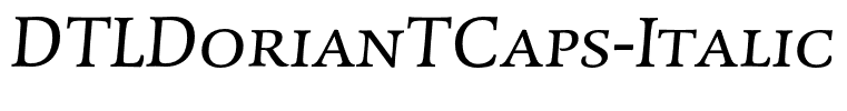 DTLDorianTCaps-Italic