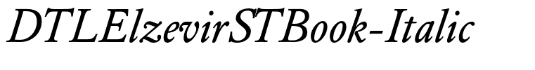 DTLElzevirSTBook-Italic