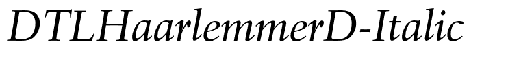 DTLHaarlemmerD-Italic