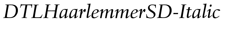 DTLHaarlemmerSD-Italic