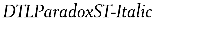 DTLParadoxST-Italic