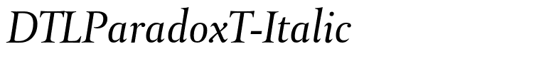 DTLParadoxT-Italic