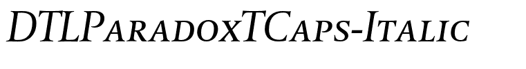 DTLParadoxTCaps-Italic