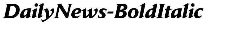 DailyNews-BoldItalic