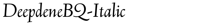 DeepdeneBQ-Italic