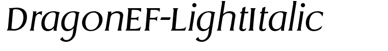 DragonEF-LightItalic