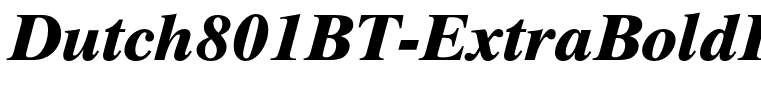 Dutch801BT-ExtraBoldItalic