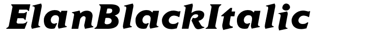 ElanBlackItalic
