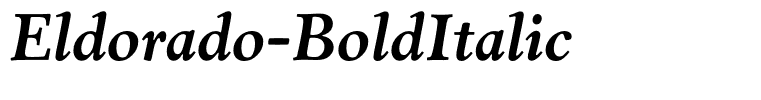 Eldorado-BoldItalic