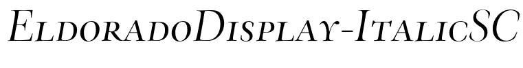 EldoradoDisplay-ItalicSC