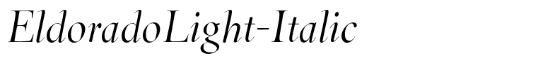 EldoradoLight-Italic