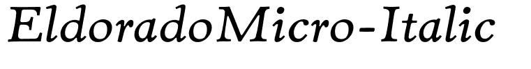 EldoradoMicro-Italic