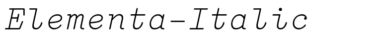 Elementa-Italic