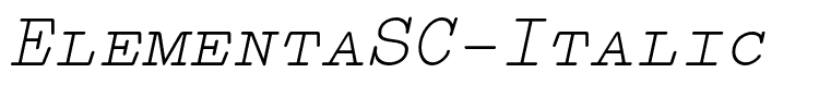 ElementaSC-Italic