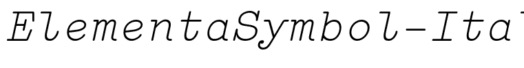 ElementaSymbol-Italic