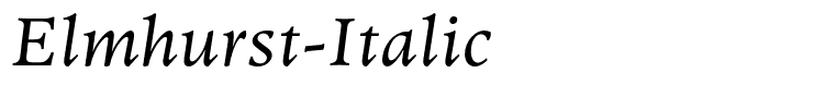 Elmhurst-Italic