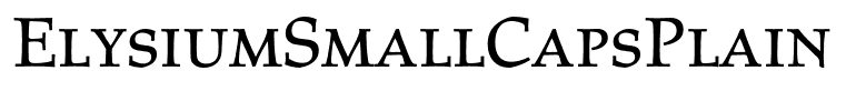 ElysiumSmallCapsPlain