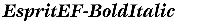 EspritEF-BoldItalic