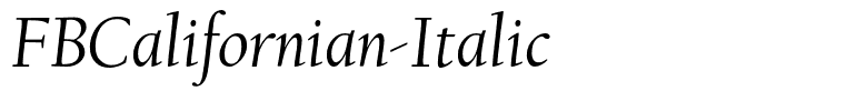 FBCalifornian-Italic