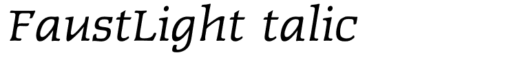FaustLightItalic