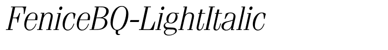 FeniceBQ-LightItalic
