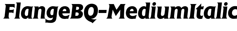 FlangeBQ-MediumItalic
