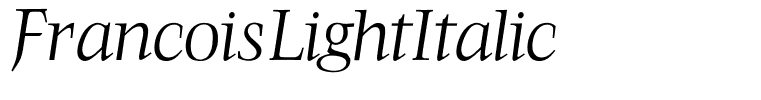 FrancoisLightItalic