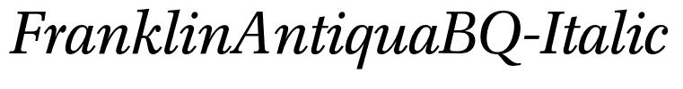 FranklinAntiquaBQ-Italic