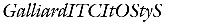 GalliardITCItOStyS