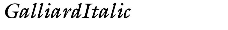GalliardItalic