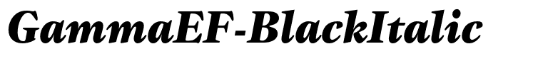 GammaEF-BlackItalic