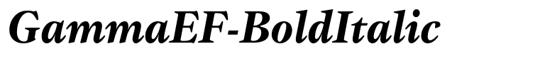 GammaEF-BoldItalic