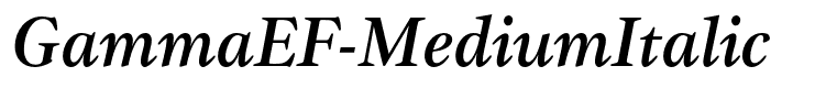 GammaEF-MediumItalic