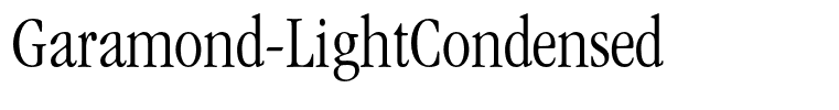 Garamond-LightCondensed