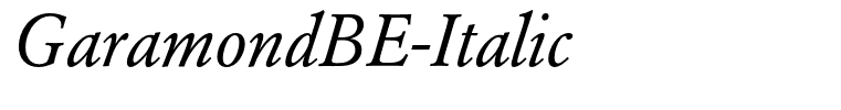 GaramondBE-Italic