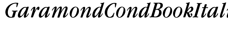 GaramondCondBookItalic