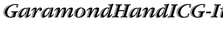 GaramondHandICG-Italic