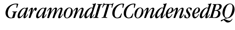 GaramondITCCondensedBQ-BookItalic