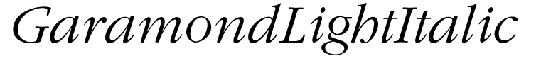 GaramondLightItalic