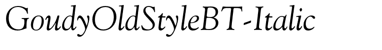 GoudyOldStyleBT-Italic