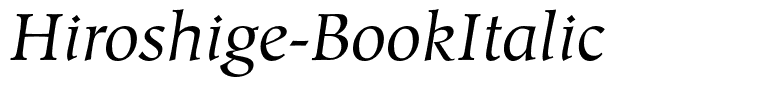 Hiroshige-BookItalic