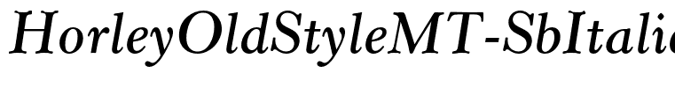HorleyOldStyleMT-SbItalic