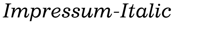 Impressum-Italic