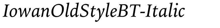 IowanOldStyleBT-Italic